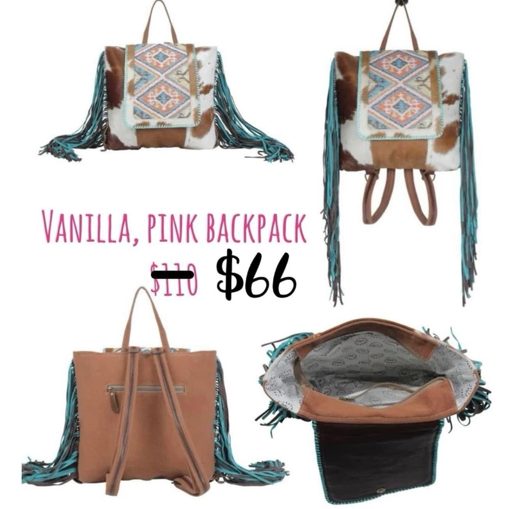 Myra backpack with fringe